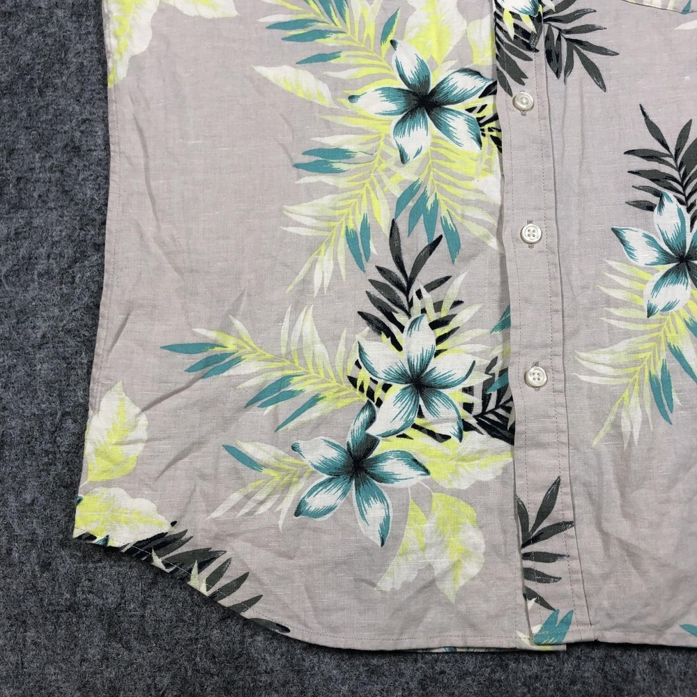 Banana Republic Shirt Mens M Multicolor Floral Linen Button Up Hawaiian Casual - Picture 2 of 15